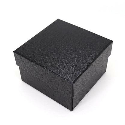 Fashion Lychee Pattern Imitation Leather Cardboard for Watches and Jewellery Accessories in Black Storage Box Gift