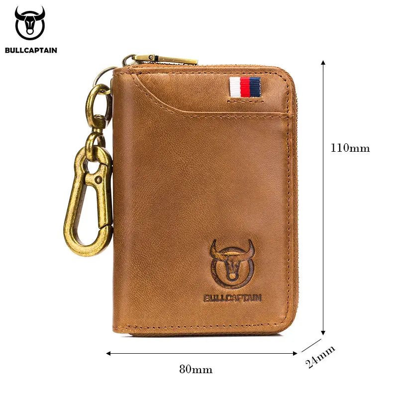 BULLCAPTAIN Genuine Leather Men's Key Card Bag High-quality Multi-function Wallet - The Urban Blasts Ltd