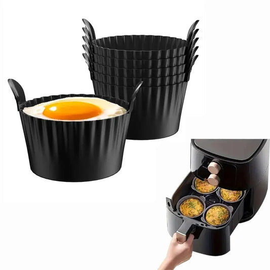 Silicone Air Fryer Egg Poacher Silicone Cupcake Baking Cups Ramekins For Air Fryer Ovens Air Fryer Silicone Basket - The Urban Blasts Ltd