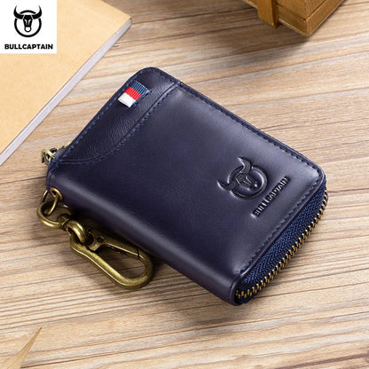 BULLCAPTAIN Genuine Leather Men's Key Card Bag High-quality Multi-function Wallet - The Urban Blasts Ltd