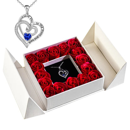 Gifts for Women Jewellery Necklace /w Soap Eternal Rose Gift Box For Valentine's and Mother's day Gifts