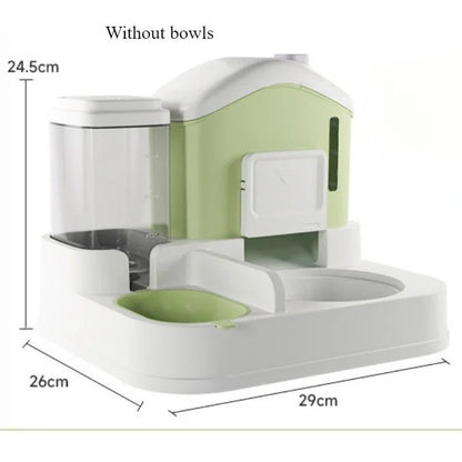 Cat Bowl Automatic Feeder Small Cats Food Bowls Large Capacity Water Dispenser To Prevent Tipping Over Pet Bowls Dog Double Bowl - The Urban Blasts Ltd