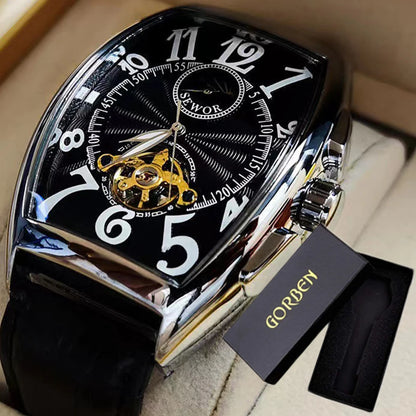 Luxury Mens Automatic Mechanical Watches Tourbillon Skeleton Wrist Clock Male Luminous Man Wrist watch Great  for Valentine's Day